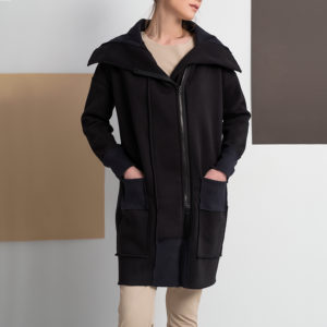 abrigo algodon negro